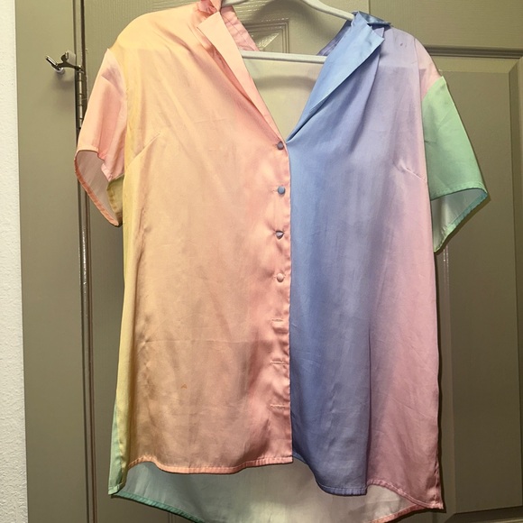 Song of Style Avery pastel ombre collar top - Picture 2 of 4